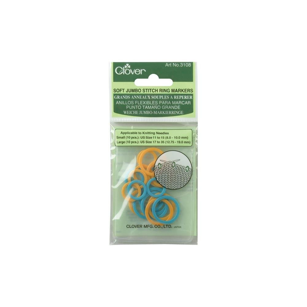 Clover Soft Stitch Ring Markers -Jumbo 21008426 | Accessories at Michigan Fine Yarns