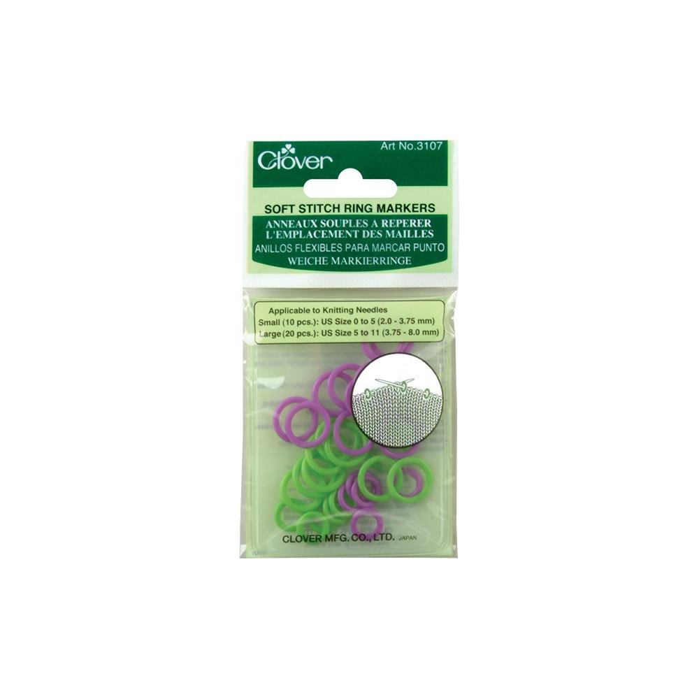 Clover Soft Stitch Ring Markers -Small 051221353000 | Accessories at Michigan Fine Yarns