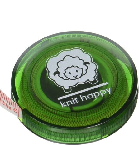 Knit Happy Knit Happy Tape Measure -Green 632751160810 | Accessories at Michigan Fine Yarns