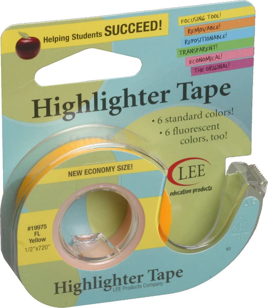 Lee Products Co. Lee's Highlighter Tape -Fluorescent Yellow 084417199755 | Accessories at Michigan Fine Yarns