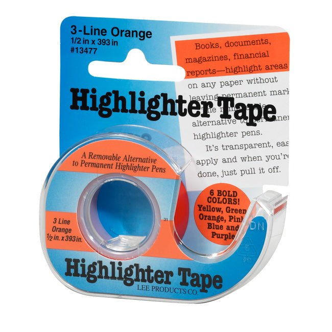 Lee Products Co. Lee's Highlighter Tape -Orange 084417131779 | Accessories at Michigan Fine Yarns