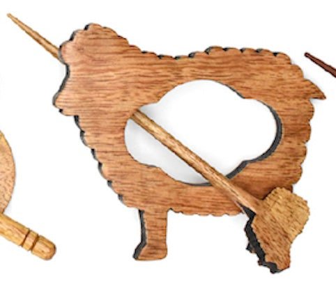 LYKKE LYKKE Handcrafted Wood Shawl Pin -Mango Wood Cat | Accessories at Michigan Fine Yarns
