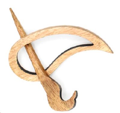 LYKKE LYKKE Handcrafted Wood Shawl Pin -Mango Wood Teardrop | Accessories at Michigan Fine Yarns