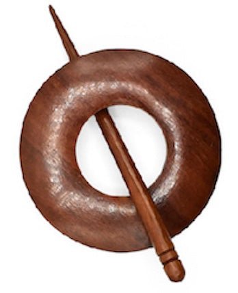 LYKKE LYKKE Handcrafted Wood Shawl Pin -Rosewood Circle | Accessories at Michigan Fine Yarns