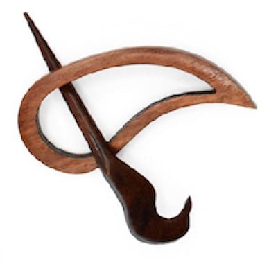LYKKE LYKKE Handcrafted Wood Shawl Pin -Rosewood Teardrop | Accessories at Michigan Fine Yarns