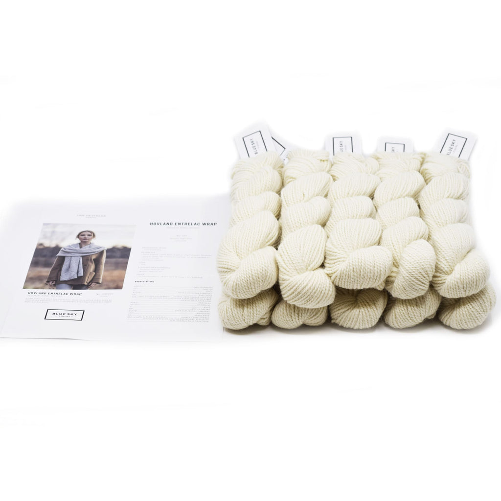Blue Sky Fibers Hovland Entrelac Wrap Kit -500 - Natural White 40230954 | Kits at Michigan Fine Yarns