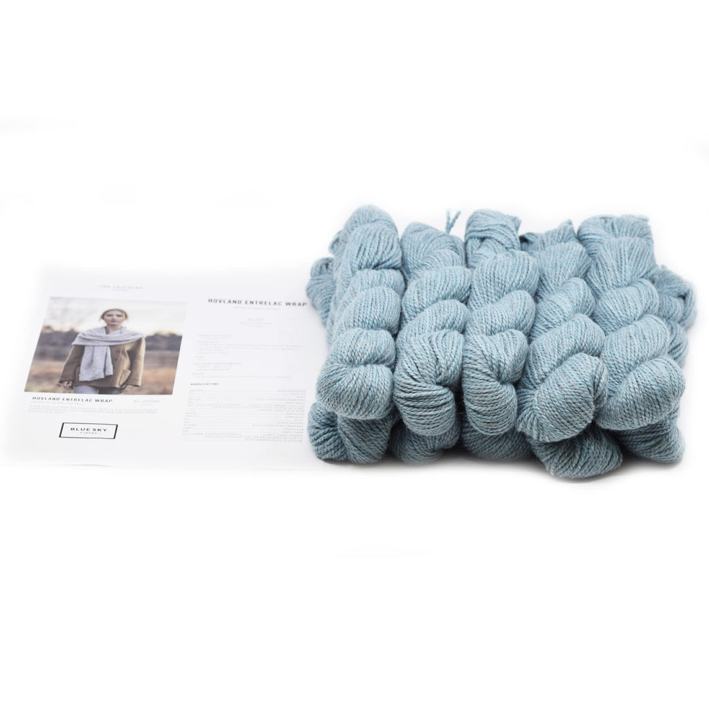Blue Sky Fibers Hovland Entrelac Wrap Kit -800 - Cornflower 48717866 | Kits at Michigan Fine Yarns