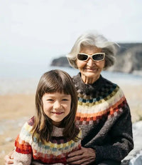 Jamieson's of Shetland Paul Klee Sweater Kits -Colorway 1 (Shaela Sample) | Kits at Michigan Fine Yarns
