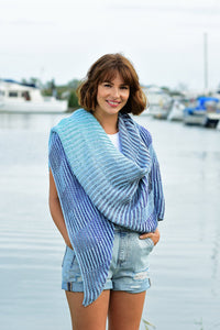 Juniper Moon Farm Zeynep Wrap Kit -Blackberry and Glacier Bay 76862506 | Kits at Michigan Fine Yarns