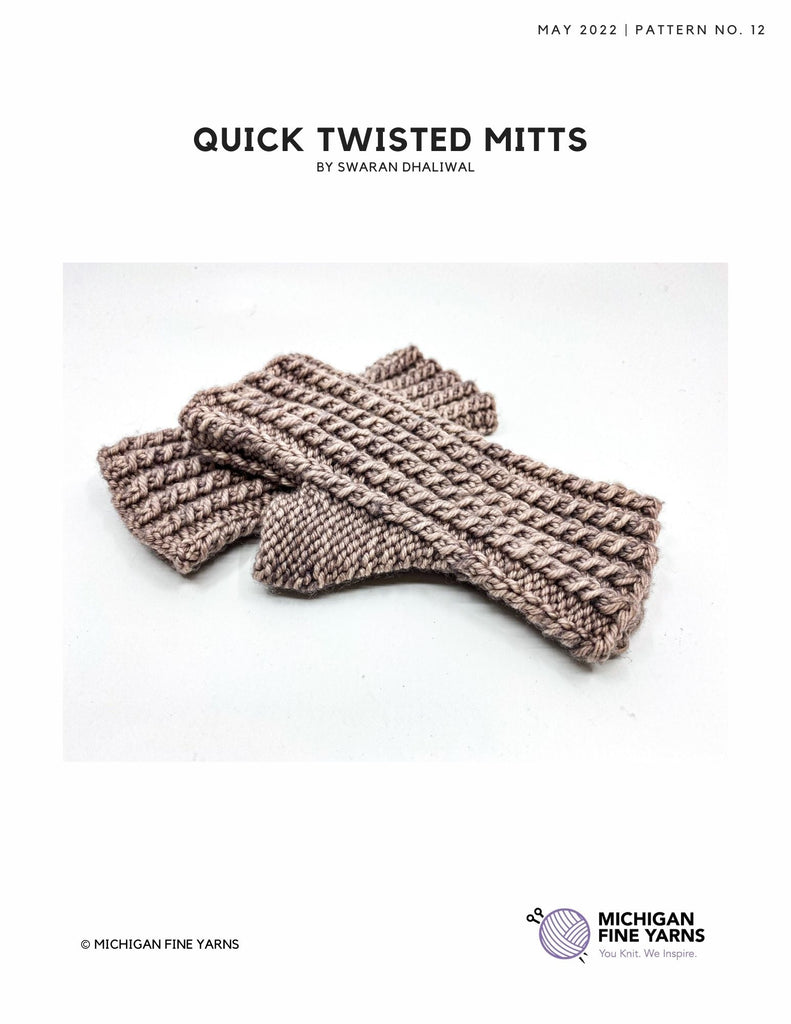 Michigan Fine Yarns Quick Twisted Mitts Kit -131 - Sandbank (model) 39063082 | Kits at Michigan Fine Yarns