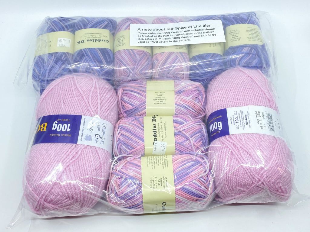 Michigan Fine Yarns Spice of Life Crochet Blanket Kit -Bonus DK + Cuddles Bundle 1 86267178 | Kits at Michigan Fine Yarns