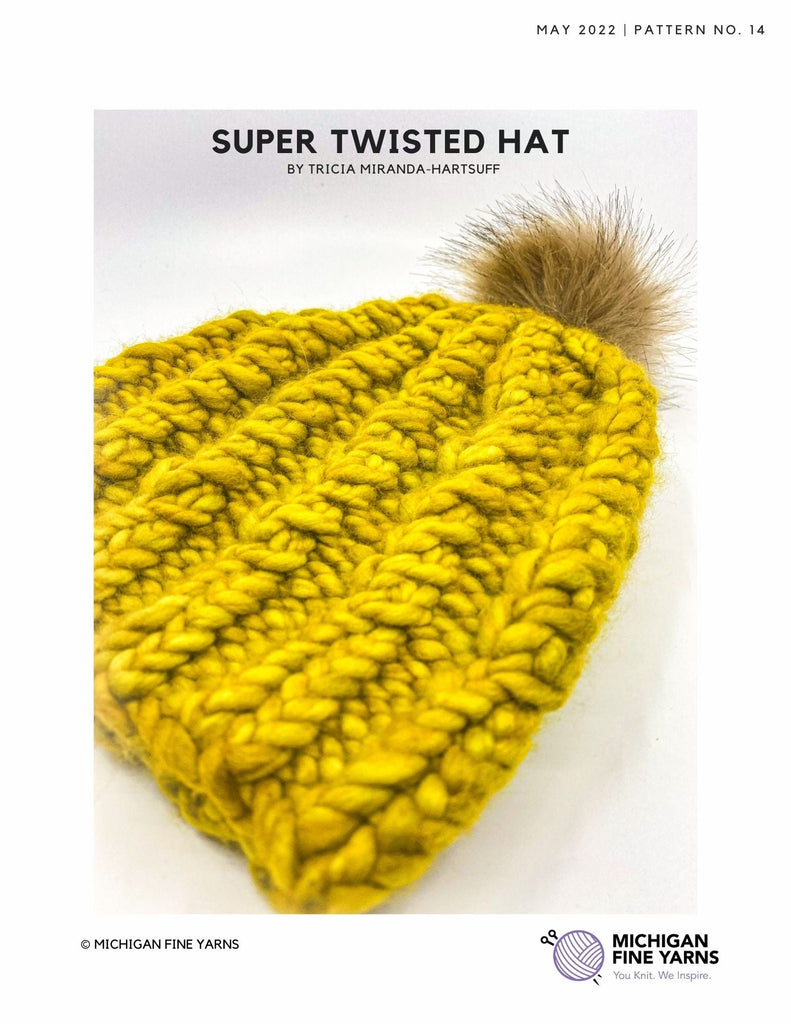 Michigan Fine Yarns Super Twisted Hat Kit -35 - Frank Ochre (model) 44633642 | Kits at Michigan Fine Yarns