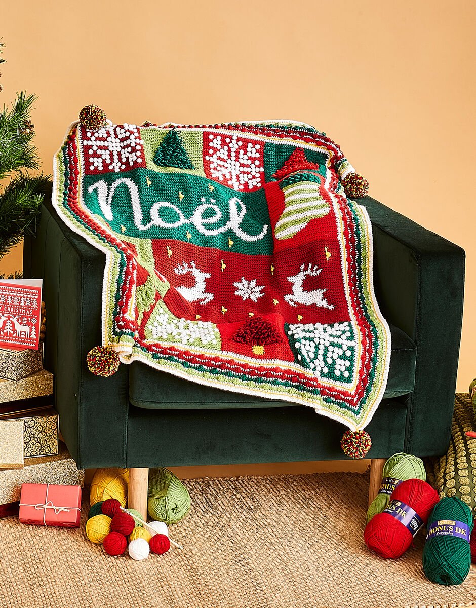 Sirdar Nordic NOEL Christmas Blanket Kit Michigan Fine Yarns