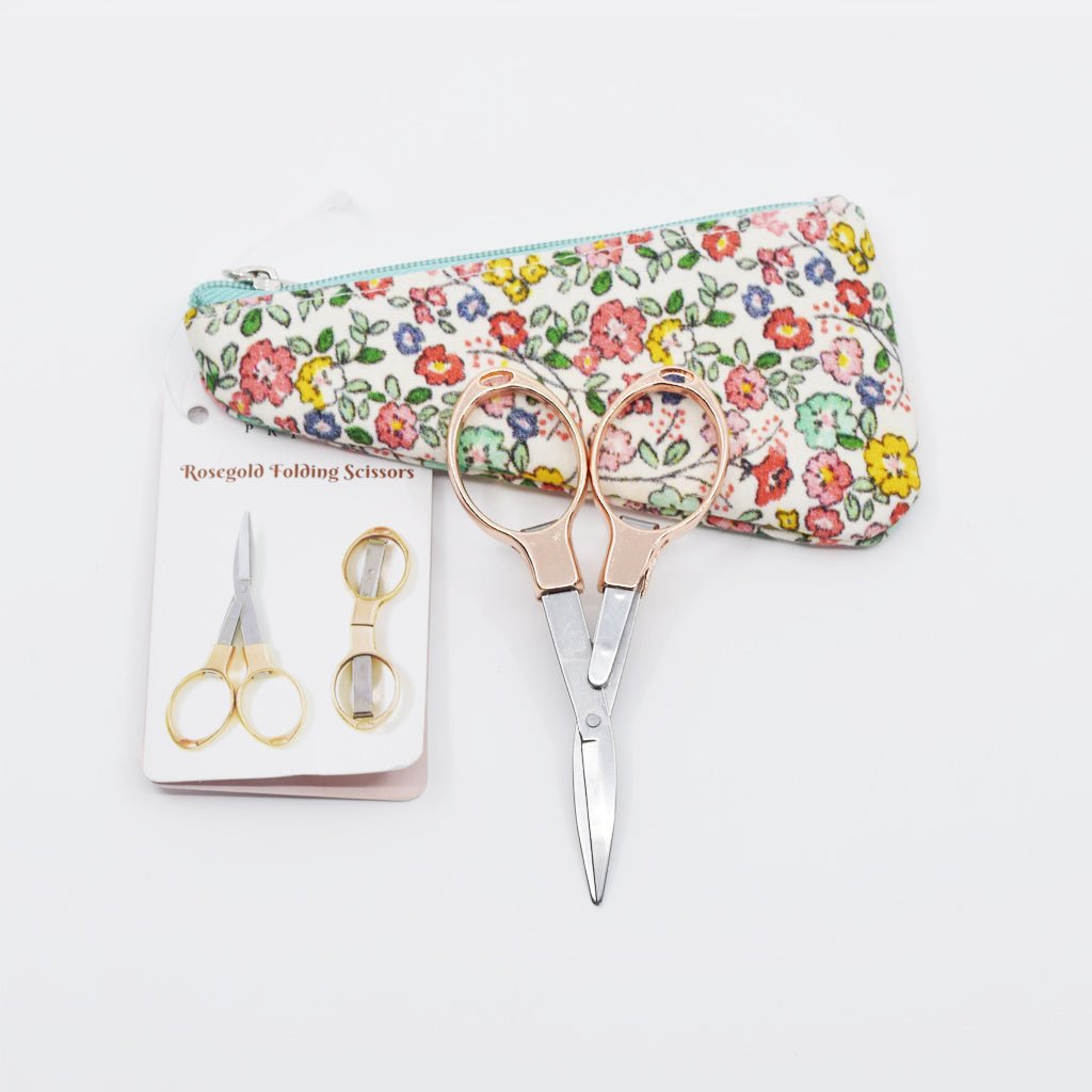 Knitter's Pride Knitter's Pride Rose Gold Folding Scissors - 8907628029609 | at Michigan Fine Yarns