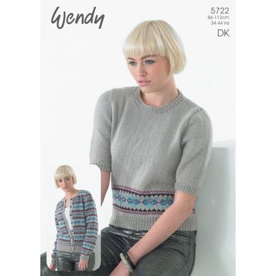 Wendy Fairisle Sweater and Cardigan in Wendy Merino DK - 5722 -5015832457224 | Knitting Book at Michigan Fine Yarns