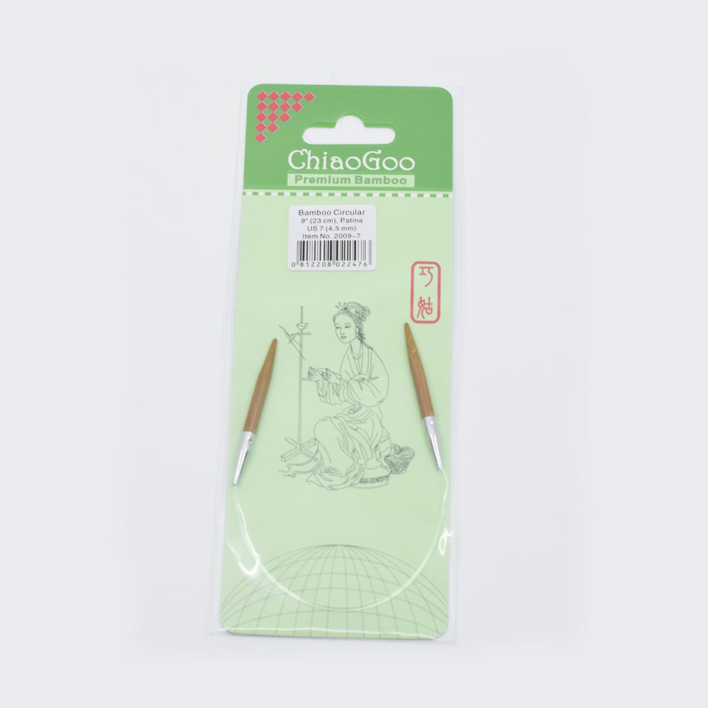 ChiaoGoo ChiaoGoo Bamboo 9" Circular Patina Needles -812208022476 | Knitting Needles at Michigan Fine Yarns