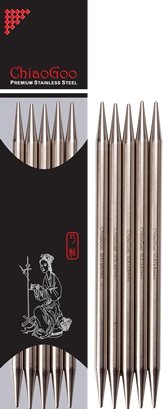 ChiaoGoo Premium 6" Stainless Steel Double Point Needles -US 0 (2.0mm) 812208026009 | Knitting Needles at Michigan Fine Yarns