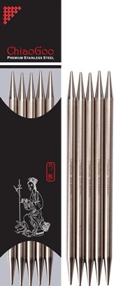 Size 0/2mm - Double Point Stainless Steel Knitting Needles 8 5/Pkg - ChiaoGoo