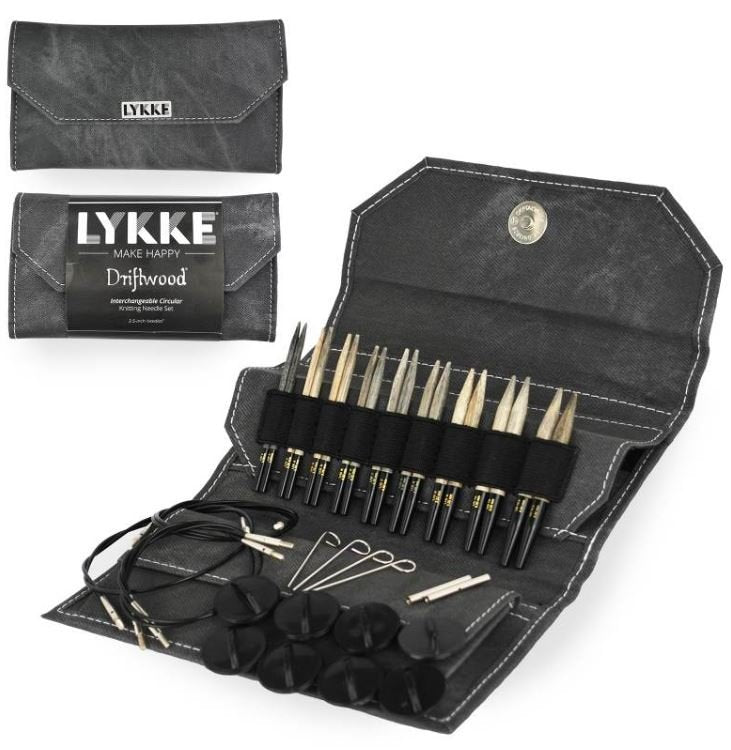 LYKKE Driftwood 3.5" Interchangeable Circular Needle Set -841275128514 | Knitting Needles at Michigan Fine Yarns
