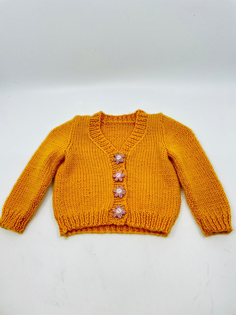Michigan Fine Yarns Store Sample Sale: Children's Garments -Baby Cashmerino Orange Sweater 53895978 | at Michigan Fine Yarns