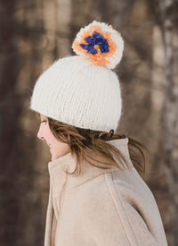 Blue Sky Fibers Big Pom Hat at Michigan Fine Yarns
