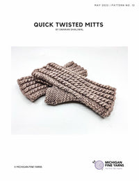 Michigan Fine Yarns Quick Twisted Mitts - 51940906 | Patterns at Michigan Fine Yarns