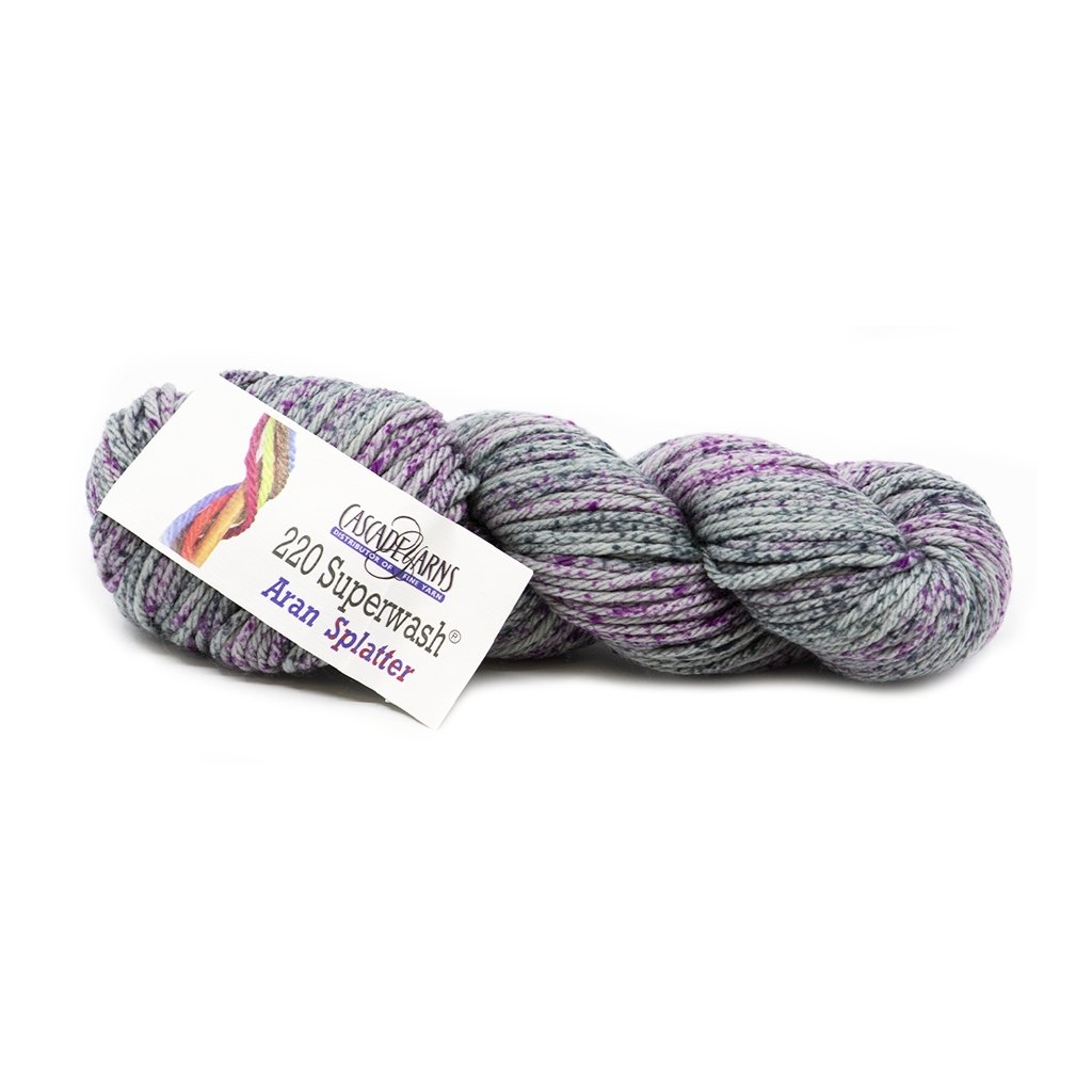 Cascade Yarns 220 Superwash Aran Splatter Violet Quartz - Yarn.com